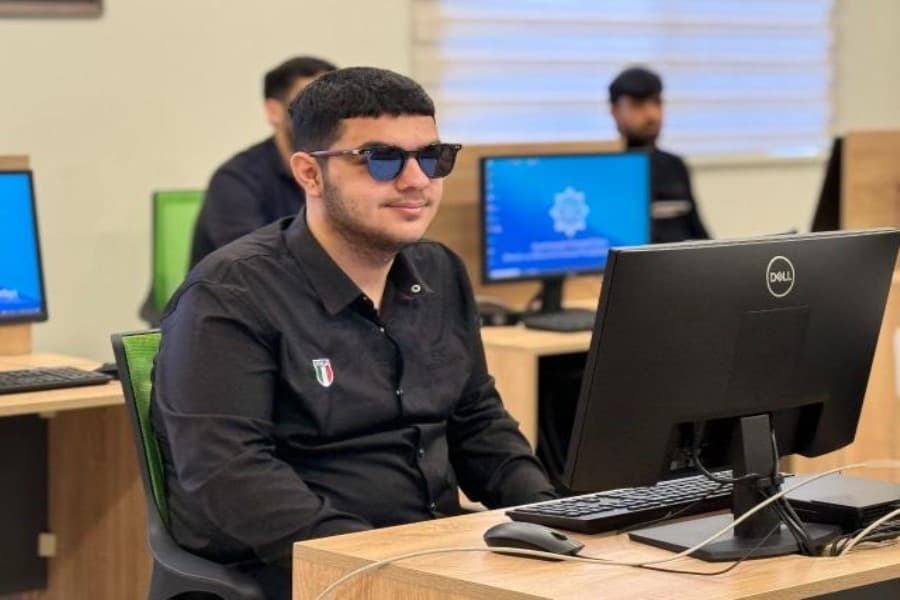 Görmə məhdudiyyətli şəxslər üçün yeni peşə kursuna başlanıb - FOTOLAR
