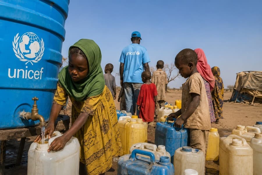 UNICEF Sudanda su və sanitariya xidmətlərini gücləndirir