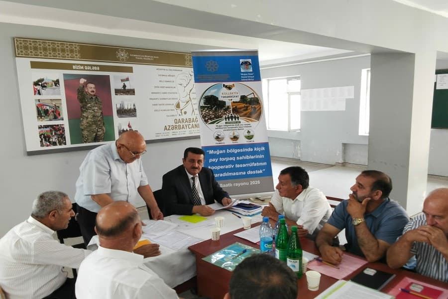 "Muğan bölgəsində kooperativ təsərrüfatının yaradılmasına dəstək" layihəsi çərçivəsində seminar keçirilib