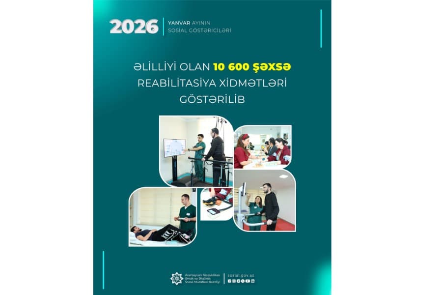 Ötən ay əlilliyi olan 10600 şəxsə reabilitasiya xidmətləri göstərilib