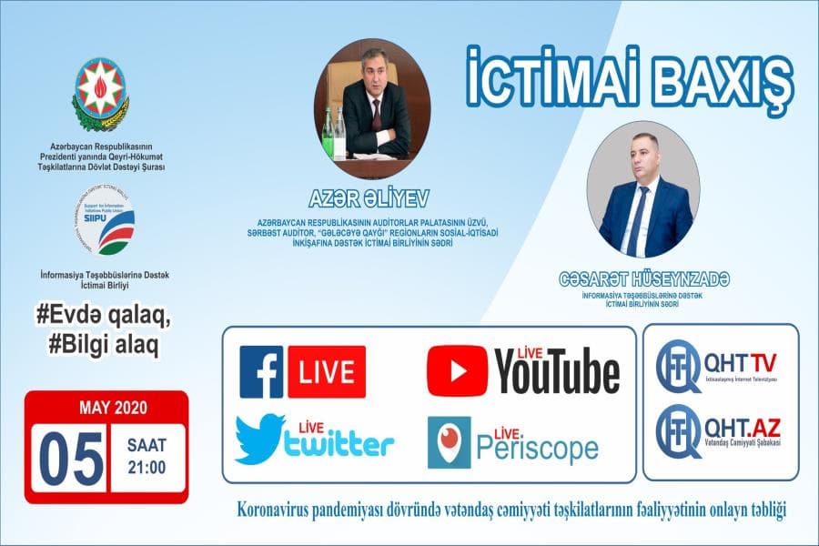 QHT TV-nin "İCTİMAİ BAXIŞ" proqramının canlı yayımı - Azər Əliyev