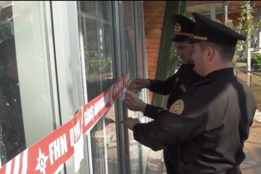 FHN-in Dövlət Yanğın Nəzarəti Xidməti yanğın təhlükəli otelin fəaliyyətini dayandırıb