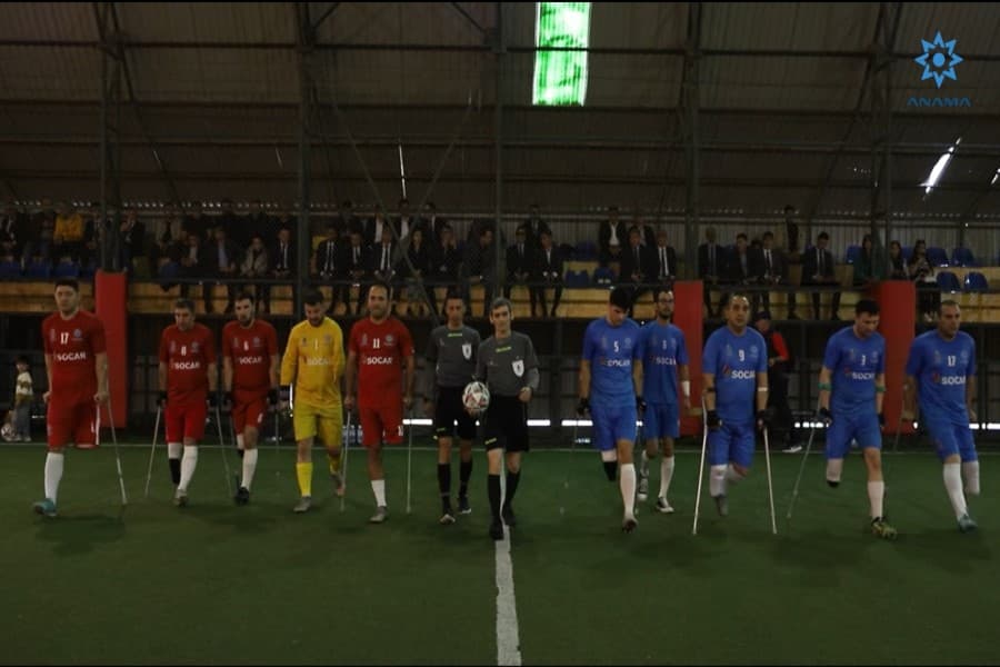“Minalara YOX deyək” şüarı altında amputant futbol komandaları arasında yoldaşlıq oyunu keçirilib - VIDEO