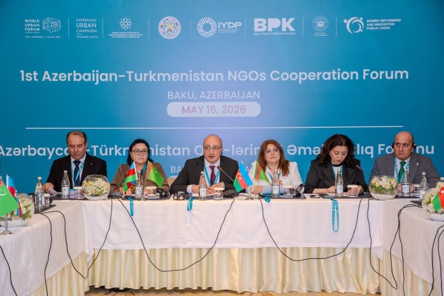 Azərbaycan-Türkmənistan QHT-lərinin I Əməkdaşlıq Forumu keçirilib - FOTOLAR