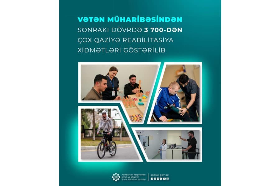 Vətən müharibəsindən sonrakı dövrdə 3700-dən çox qaziyə reabilitasiya xidmətləri göstərilib