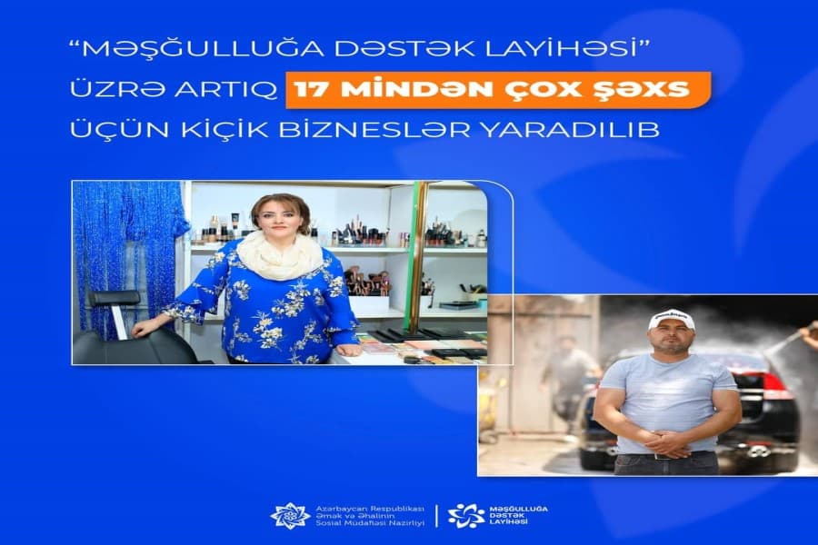 “Məşğulluğa Dəstək Layihəsi” üzrə artıq 17 mindən çox şəxs üçün kiçik bizneslər yaradılıb