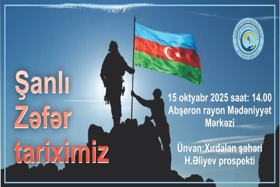 Xırdalanda Zəfərin 5-ci ildönümünə həsr olunmuş tədbir keçiriləcək