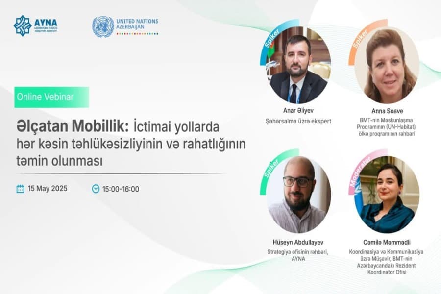 Əlçatan mobillik və yol təhlükəsizliyi müzakirəyə çıxarılır: Vebinar keçirilib
