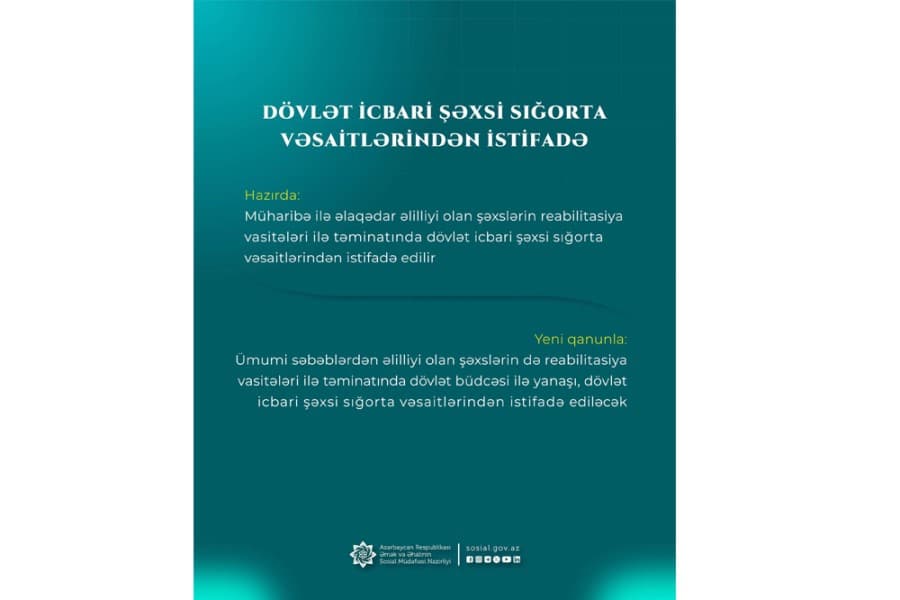 Reabilitasiya təminatında icbari sığorta mexanizmi genişlənir