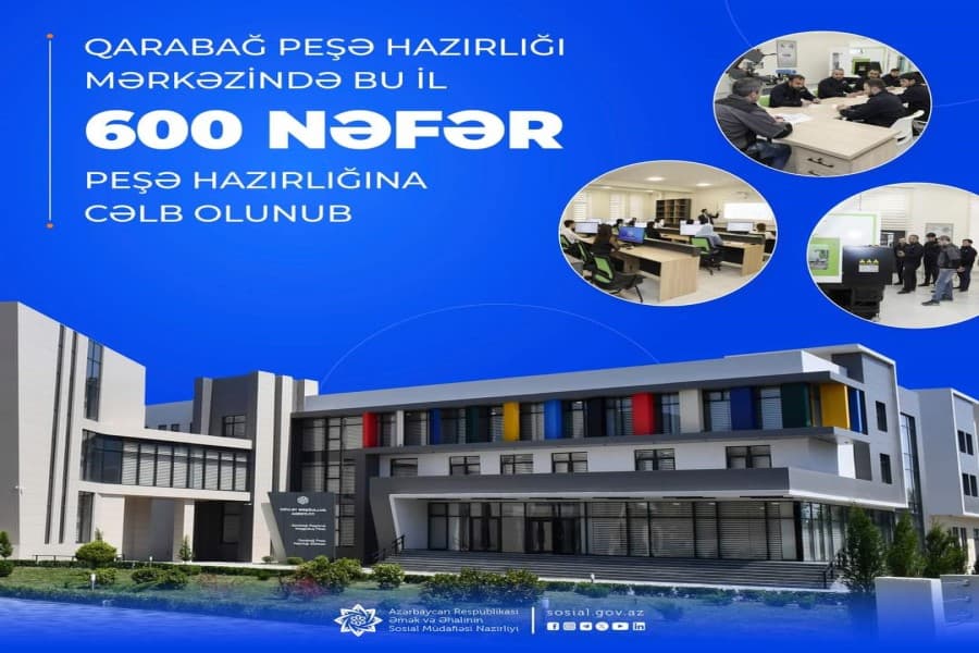 Qarabağ Peşə Hazırlığı Mərkəzində bu il 600 nəfər peşə hazırlığına cəlb olunub