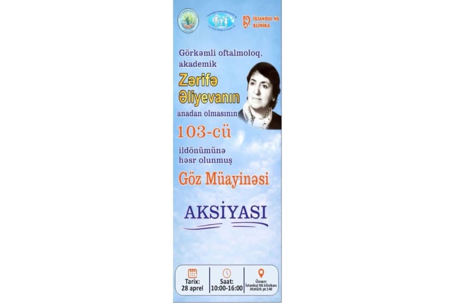 Azərbaycanda əcnəbilər üçün ödənişsiz göz müayinəsi aksiyası keçiriləcək