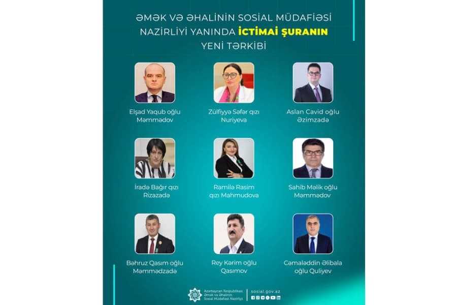 Əmək və Əhalinin Sosial Müdafiəsi Nazirliyi yanında İctimai şuranın 9 nəfərlik yeni tərkibi seçildi - FOTOLAR