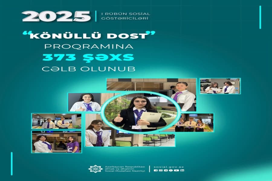 Birinci rübdə “Könüllü DOST” proqramına 373 şəxs cəlb olunub