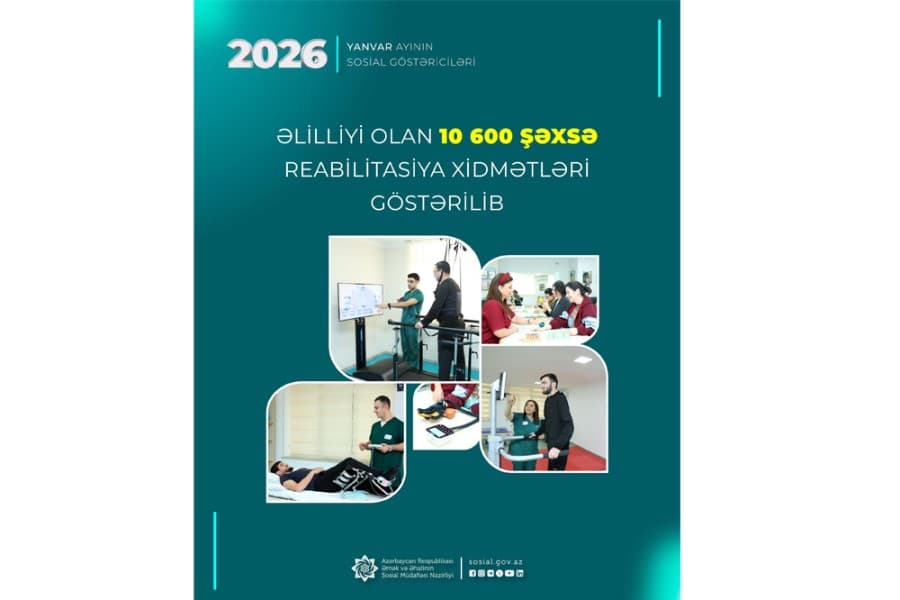 Ötən ay əlilliyi olan 10600 şəxsə reabilitasiya xidmətləri göstərilib