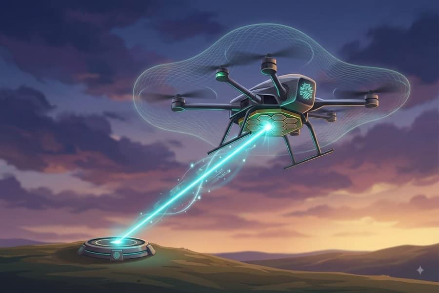Lazerlə doldurulan dronlar saatlarla havada qala bilər