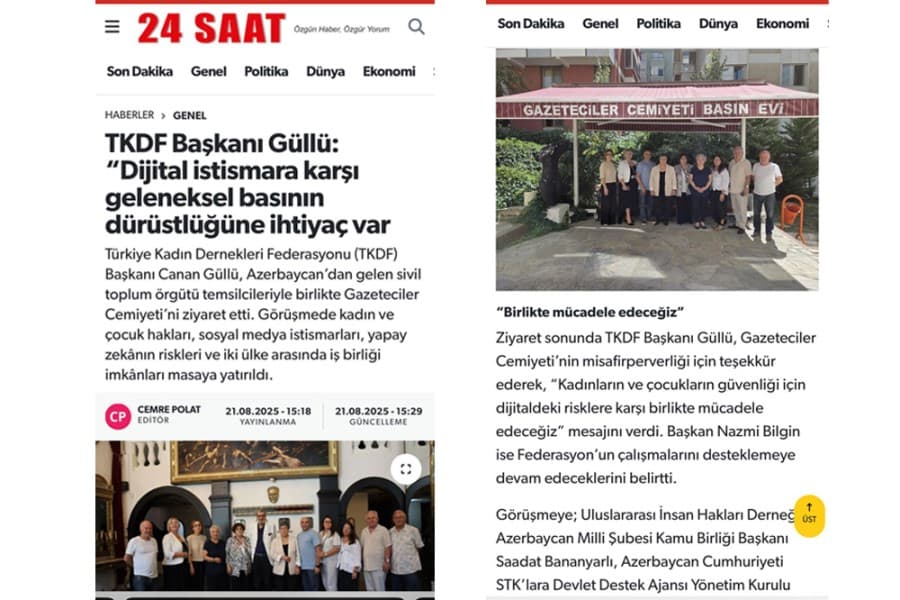 Azərbaycan QHT-lərinin səfəri Türkiyə mətbuatında işıqlandırıldı