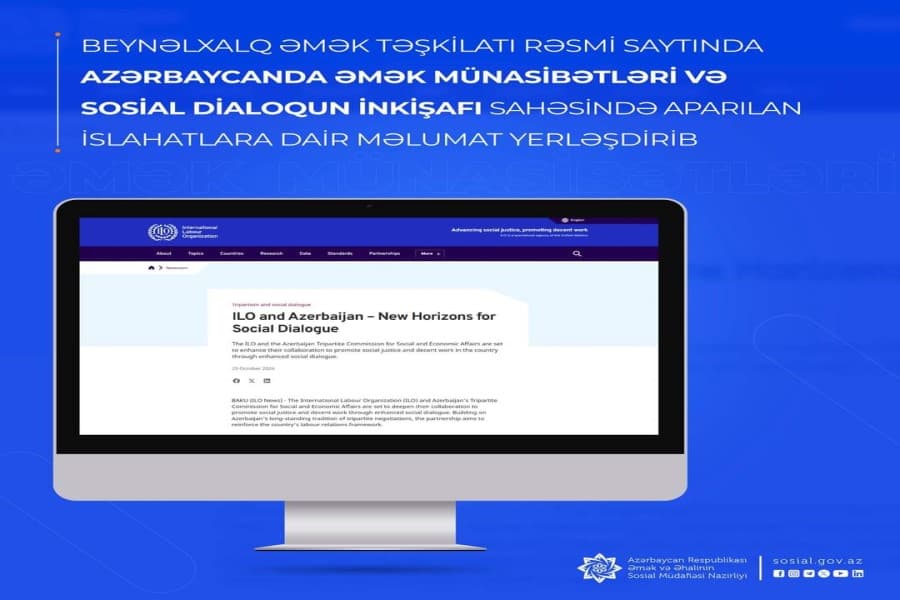 Beynəlxalq Əmək Təşkilatı: Azərbaycan MDB-də ən çox BƏT-in standartlarını qəbul etmiş ölkələrdən biridir