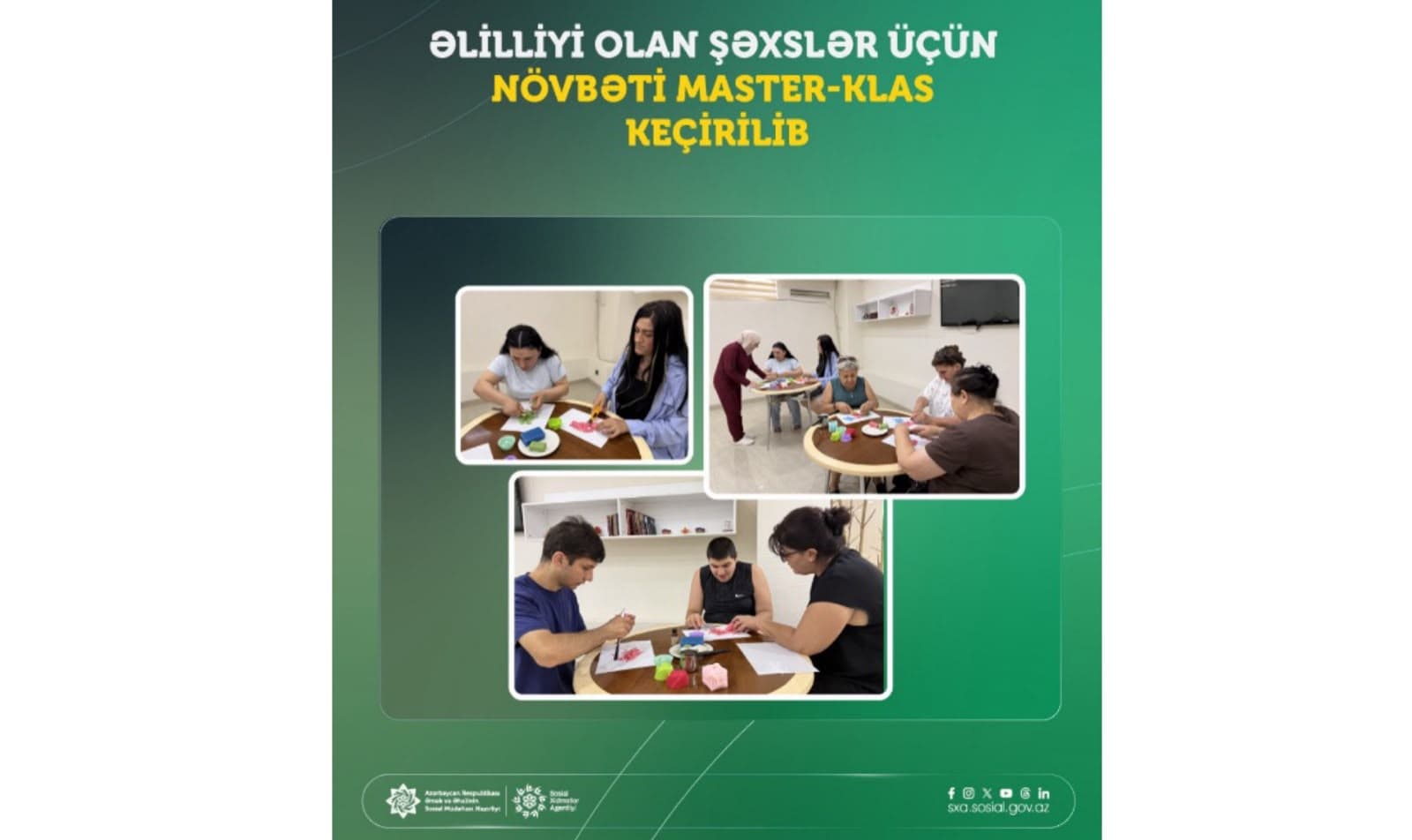 Əlilliyi olan şəxslər üçün növbəti master-klas keçirilib