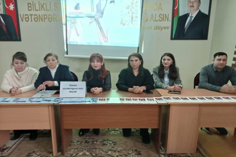 QHT-dən qadın zorakılığına qarşı mübarizəyə dəstək - FOTOLAR