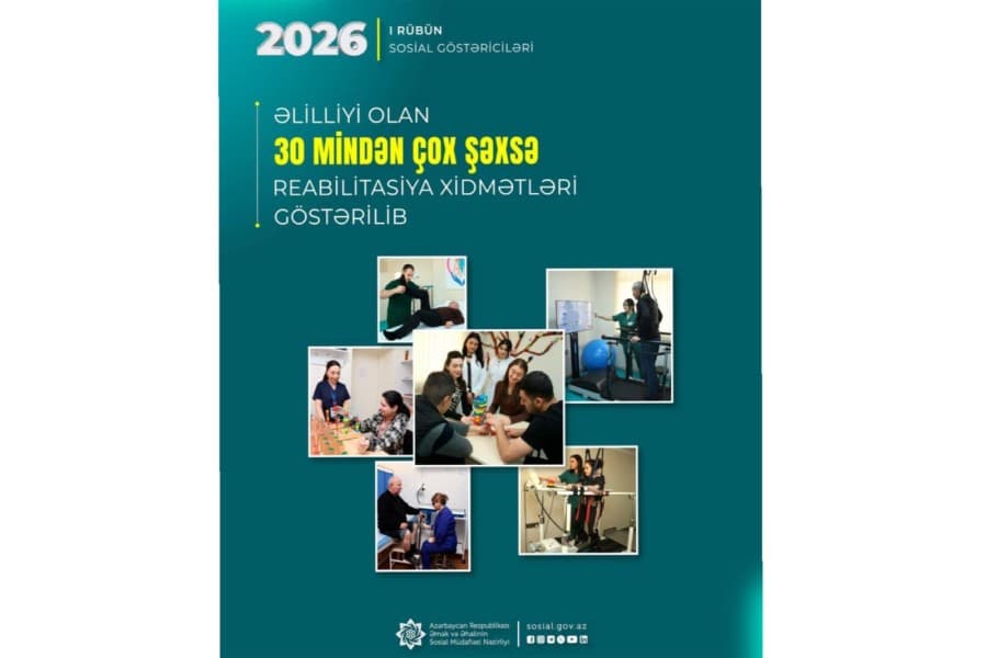 İlk rübdə əlilliyi olan 30 mindən çox şəxsə reabilitasiya xidmətləri göstərilib