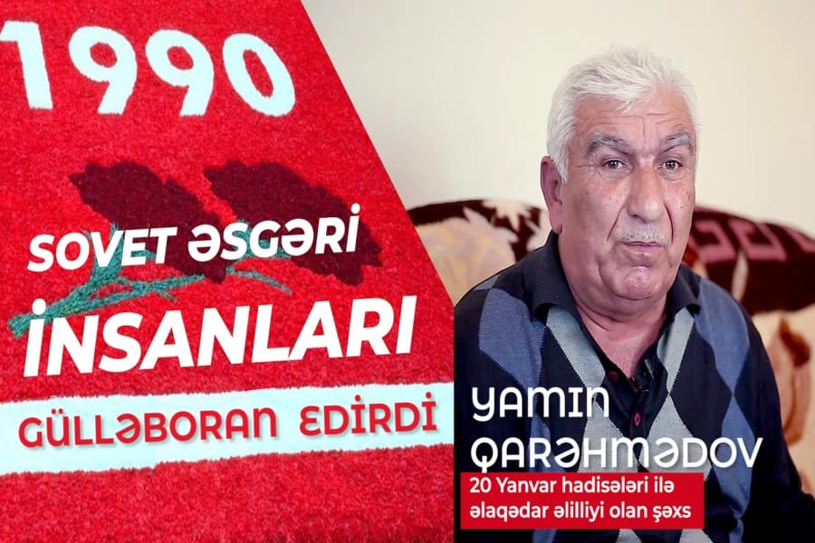 Sovet əsgəri insanları gülləboran edirdi - Videoreportaj