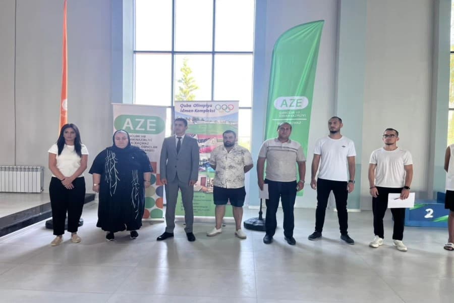 QHT Qubada şəhidlərin xatirəsinə üzgüçülük üzrə rayon birinciliyi keçirib - FOTOLAR