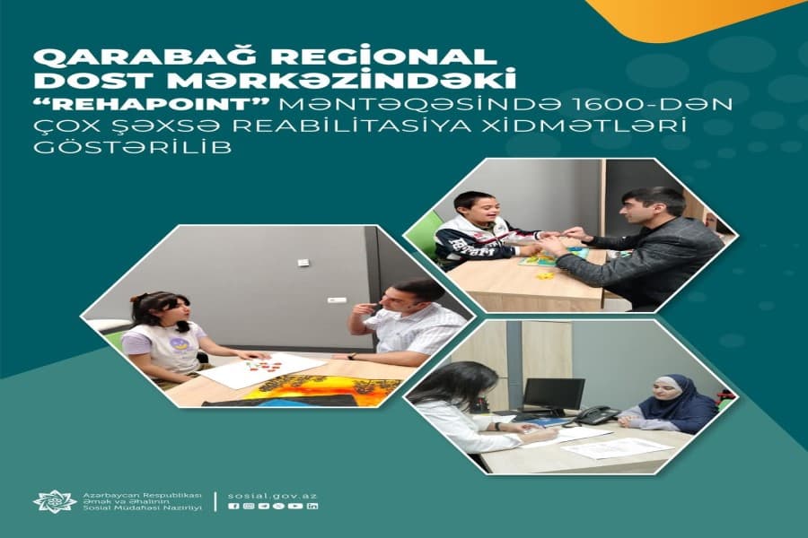 “RehaPoint” Məntəqəsində 1600-dən çox şəxsə reabilitasiya xidmətləri göstərilib