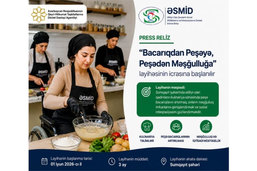 “Bacarıqdan Peşəyə, Peşədən Məşğulluğa” layihəsinin icrasına başlanılır