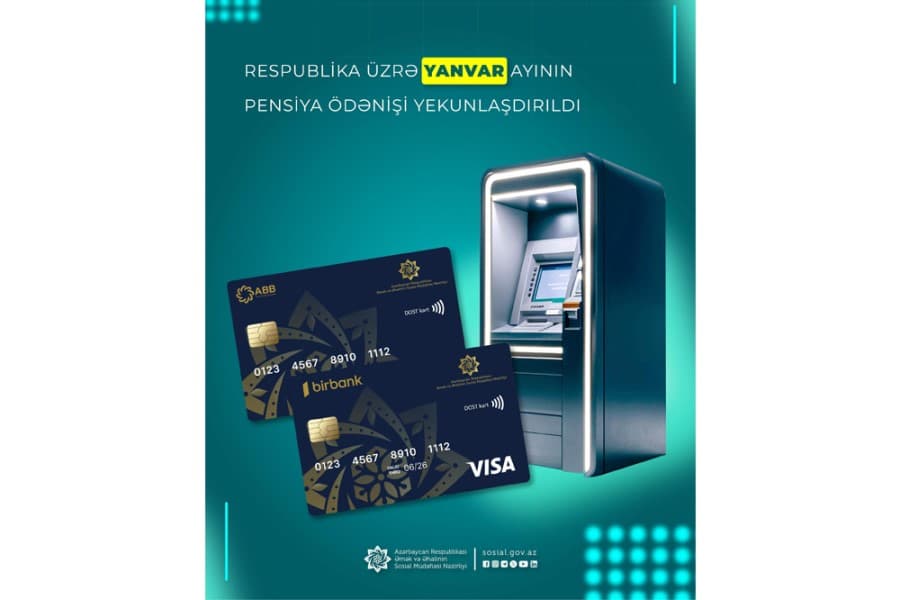 Respublika üzrə yanvar ayının pensiya ödənişi yekunlaşdırıldı