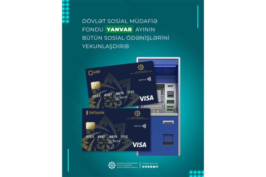 Yanvar ayının bütün sosial ödənişləri yekunlaşdırılıb