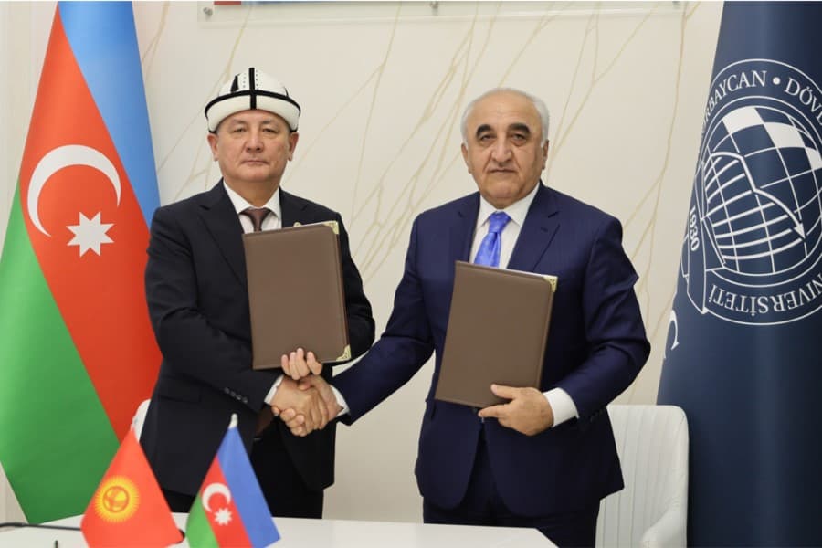 UNEC və Qırğız Milli Universiteti arasında ikili diplom proqramına dair müqavilə imzalanıb - FOTOLAR