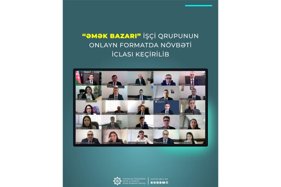 “Əmək bazarı” işçi qrupunun onlayn formatda növbəti iclası keçirilib