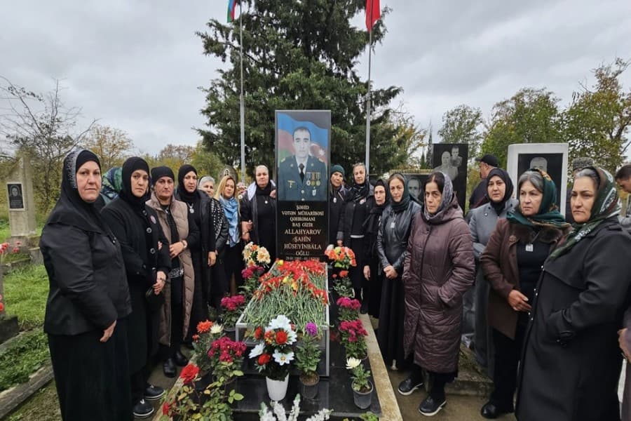 QHT Şəhid Vətən Müharibəsi Qəhrəmanı Şahin Allahyarovun xatirəsini anıb - FOTOLAR