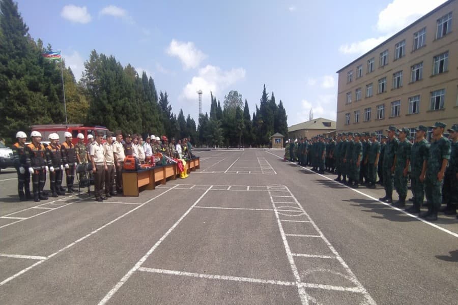 FHN-in Cənub Regional Mərkəzi Dövlət Sərhəd Xidmətinin “N” saylı hərbi hissəsində təlim keçirib - FOTOLAR