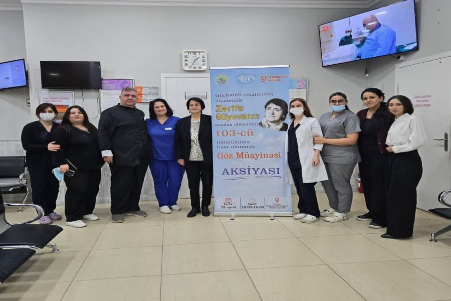 Zərifə Əliyevanın 103 illiyi ilə bağlı göz müayinəsi aksiyası keçirilib