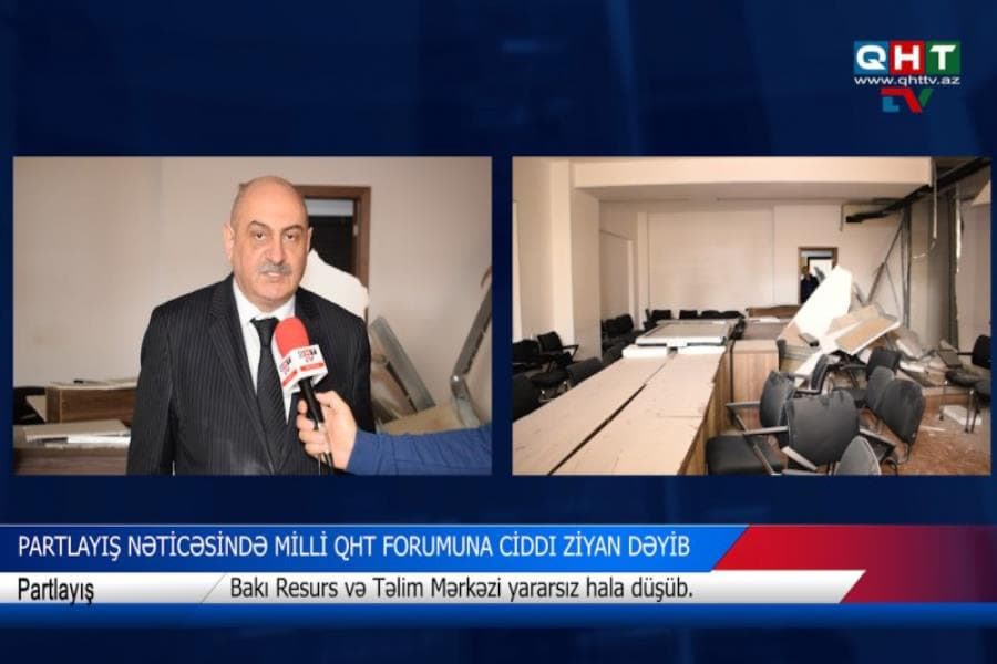 Partlayış nəticəsində Milli QHT Forumuna ciddi ziyan dəyib, Resurs və Təlim Mərkəzi yararsız hala düşüb