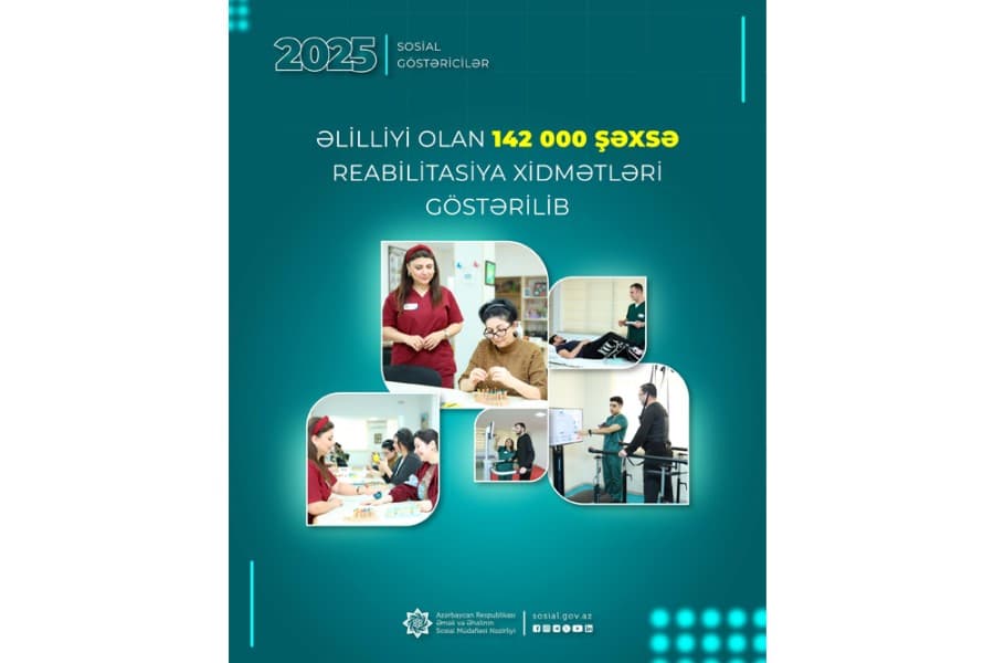 Ötən ildə əlilliyi olan 142 min şəxsə reabilitasiya xidmətləri göstərilib