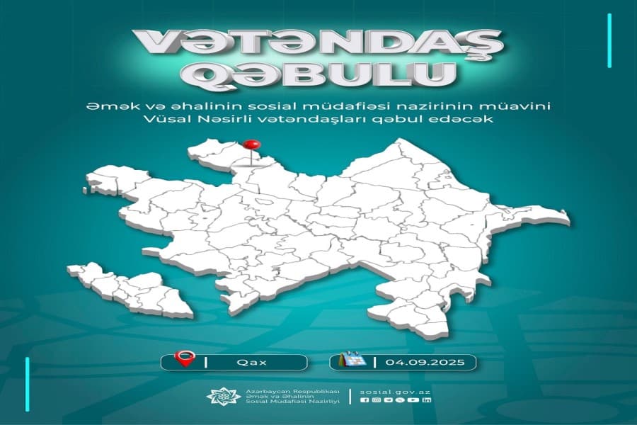 Nazir müavini Vüsal Nəsirli Qax rayonunda vətəndaşları qəbul edəcək
