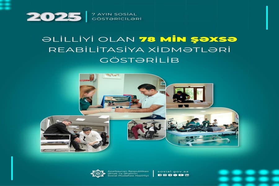 Əlilliyi olan 78 min şəxsə reabilitasiya xidmətləri göstərilib