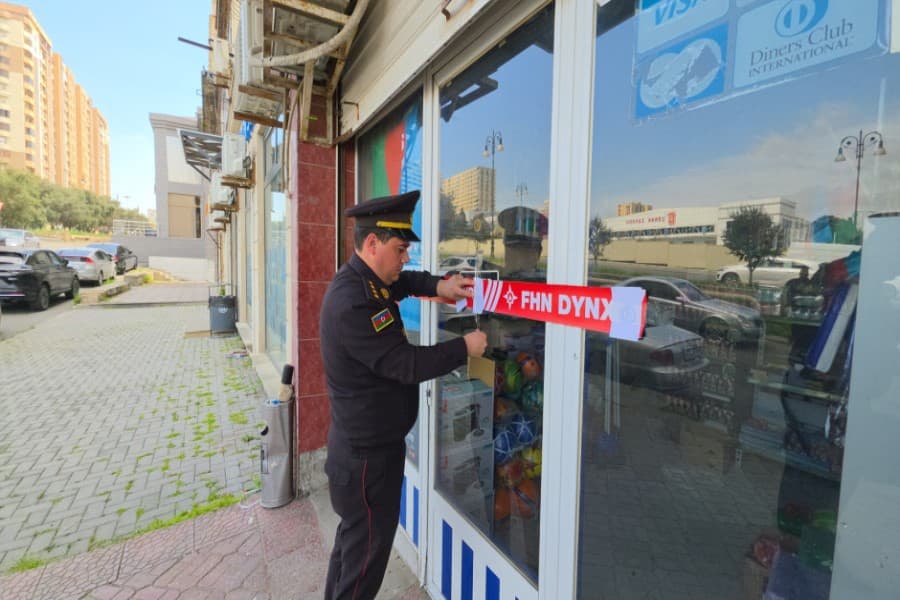 FHN-in Dövlət Yanğın Nəzarəti Xidməti daha bir yanğın təhlükəli mağazanın fəaliyyətini dayandırıb