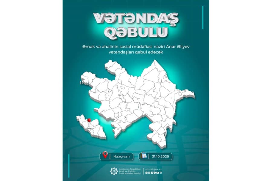 Nazir Anar Əliyev Naxçıvanda vətəndaşları qəbul edəcək