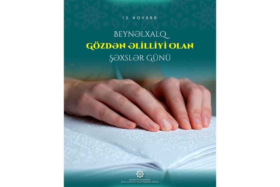 Gözdən əlilliyi olan şəxslər sosial dəstək tədbirləri ilə əhatə olunublar