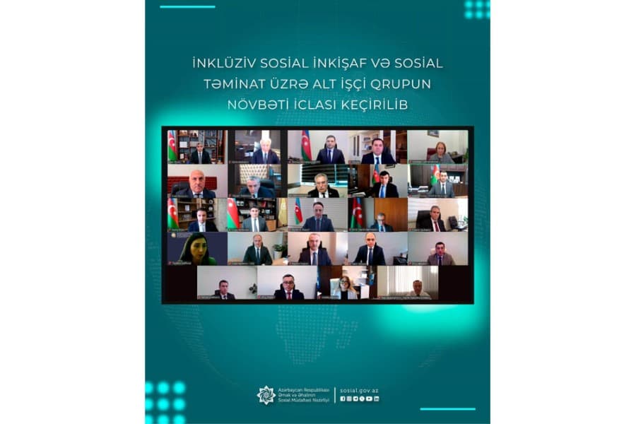 İnklüziv sosial inkişaf və sosial təminat üzrə Alt İşçi qrupun növbəti iclası keçirilib - FOTOLAR