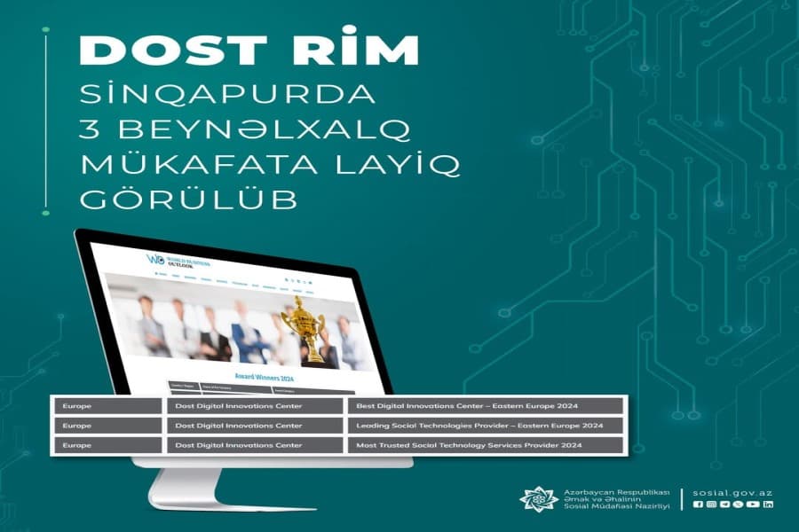 DOST RİM Sinqapurda 3 beynəlxalq mükafata layiq görülüb