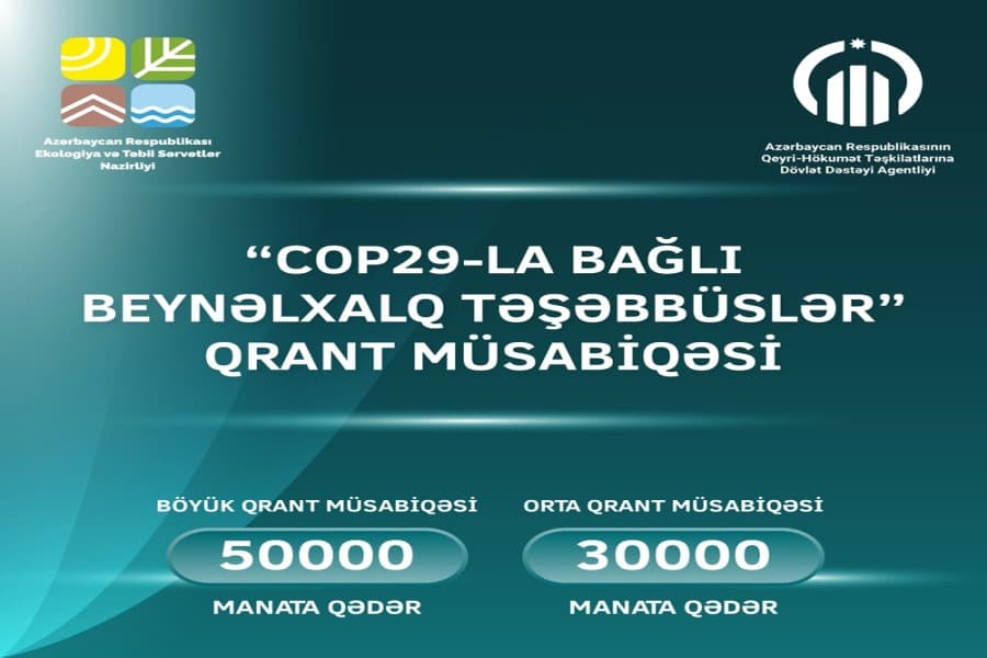 "COP29-la bağlı Beynəlxalq Təşəbbüslər" qrant müsabiqəsi elan edilir