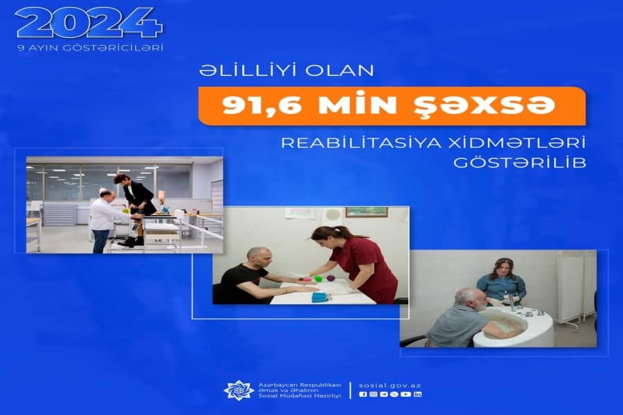 Əlilliyi olan 91,6 min şəxsə reabilitasiya xidmətləri göstərilib