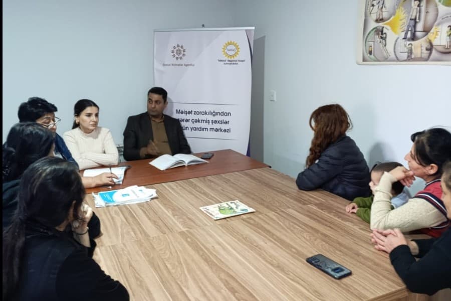 “Məişət zorakılığından zərər çəkmiş şəxslər üçün yardım mərkəzi” layihəsi davam edir - FOTOLAR