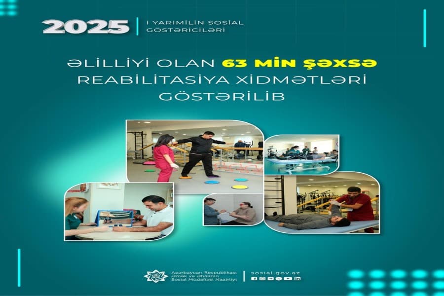Əlilliyi olan 63 min şəxsə reabilitasiya xidmətləri göstərilib