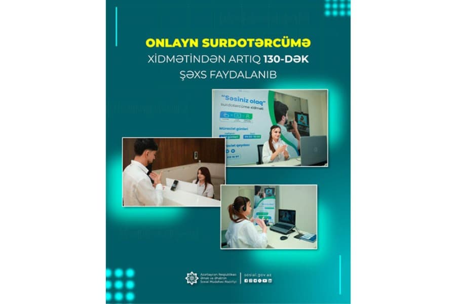 Onlayn surdotərcümə xidmətindən artıq 130-dək şəxs faydalanıb