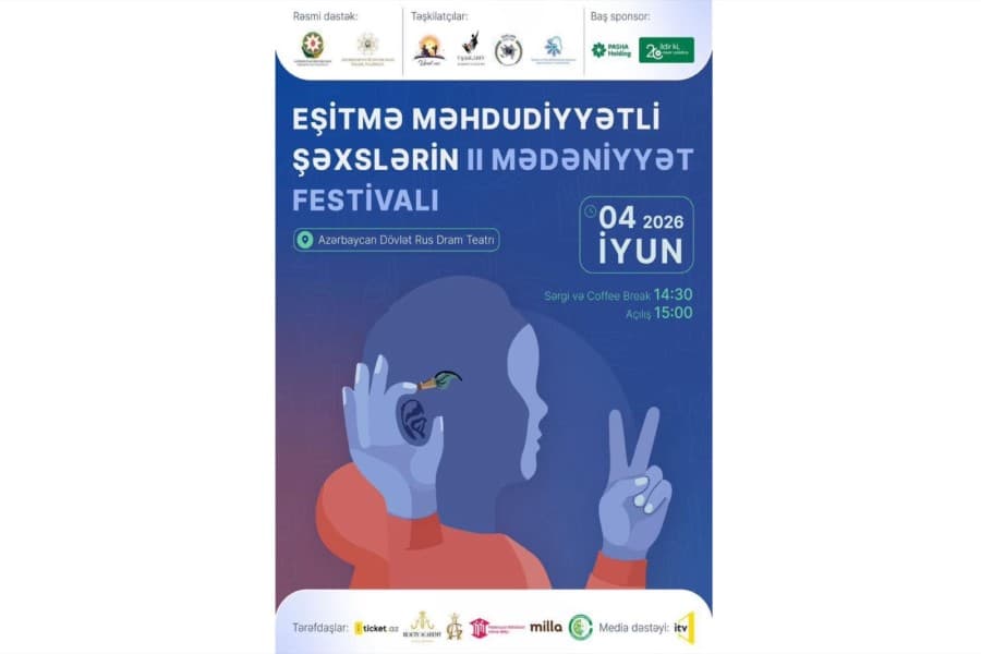 Eşitmə Məhdudiyyətli Şəxslərin II Mədəniyyət Festivalı keçiriləcək